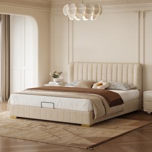 现代极简·奶油风·CLJ-BS-NYC3007·床（奶油风套餐）